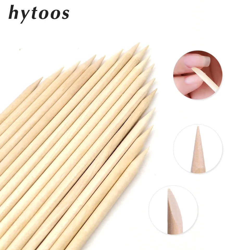 100Pcs Orange Wood Sticks