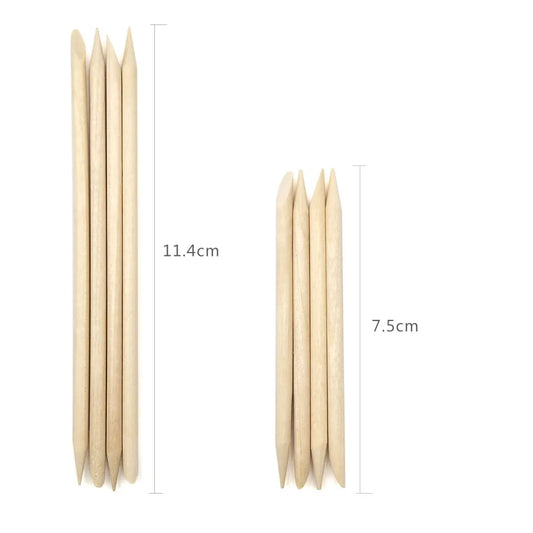 100Pcs Orange Wood Sticks